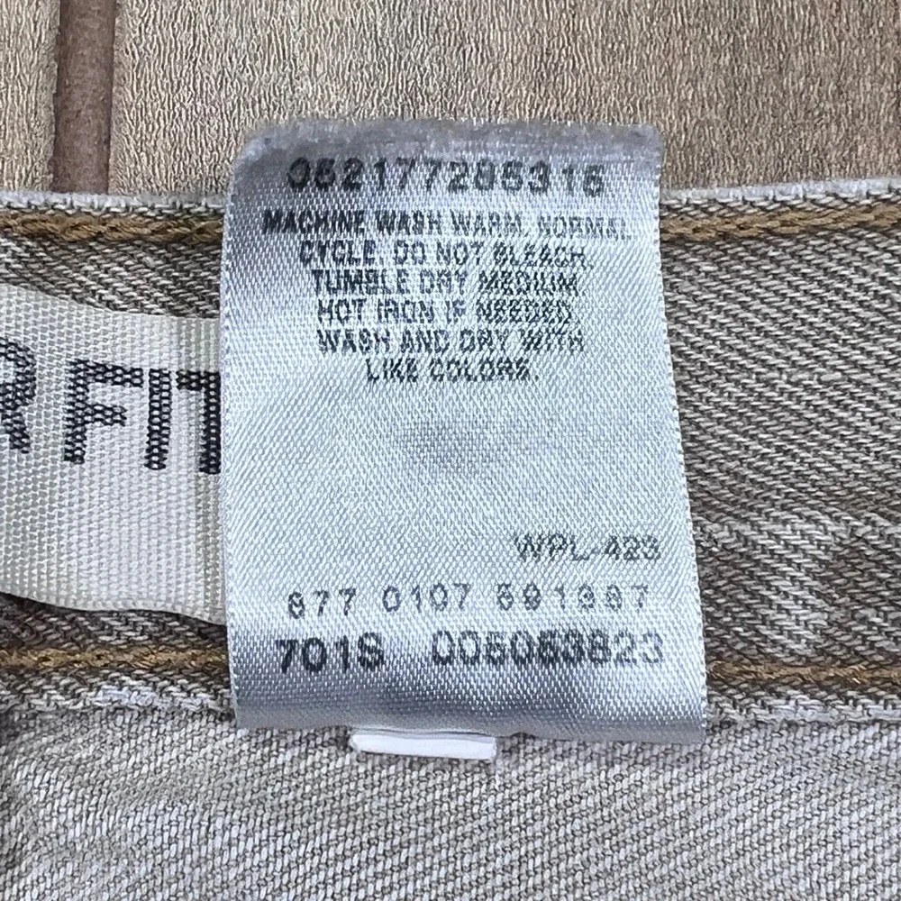 Levi's 505 Regular Fit Jeans Mens 36x30 Khaki Tan Wash Straight Leg vintage Y2K